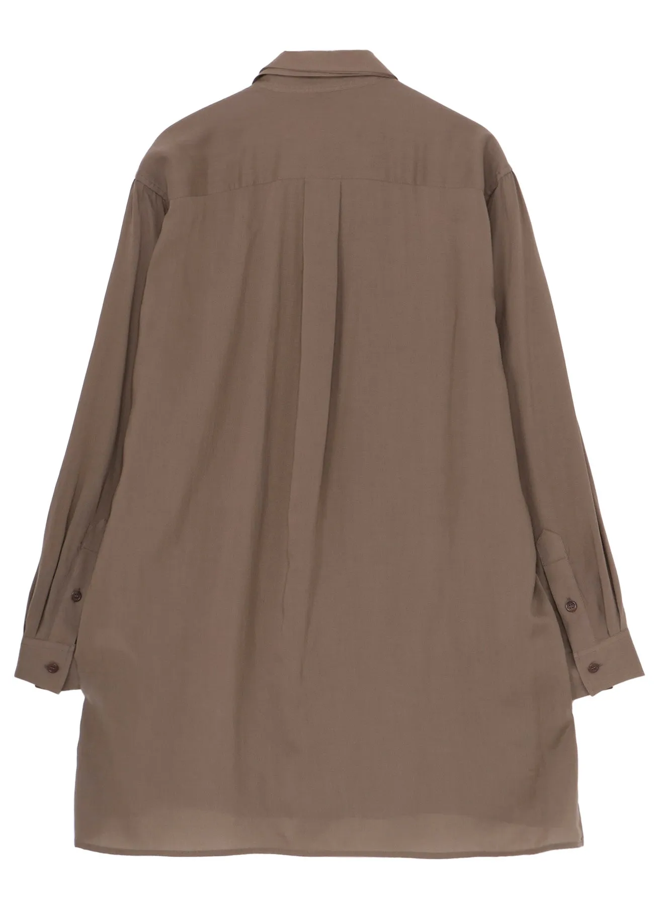 CELLLOSE LAWN 3COLLAR SLEEVE GATHER BLOUSE Smooth Finish