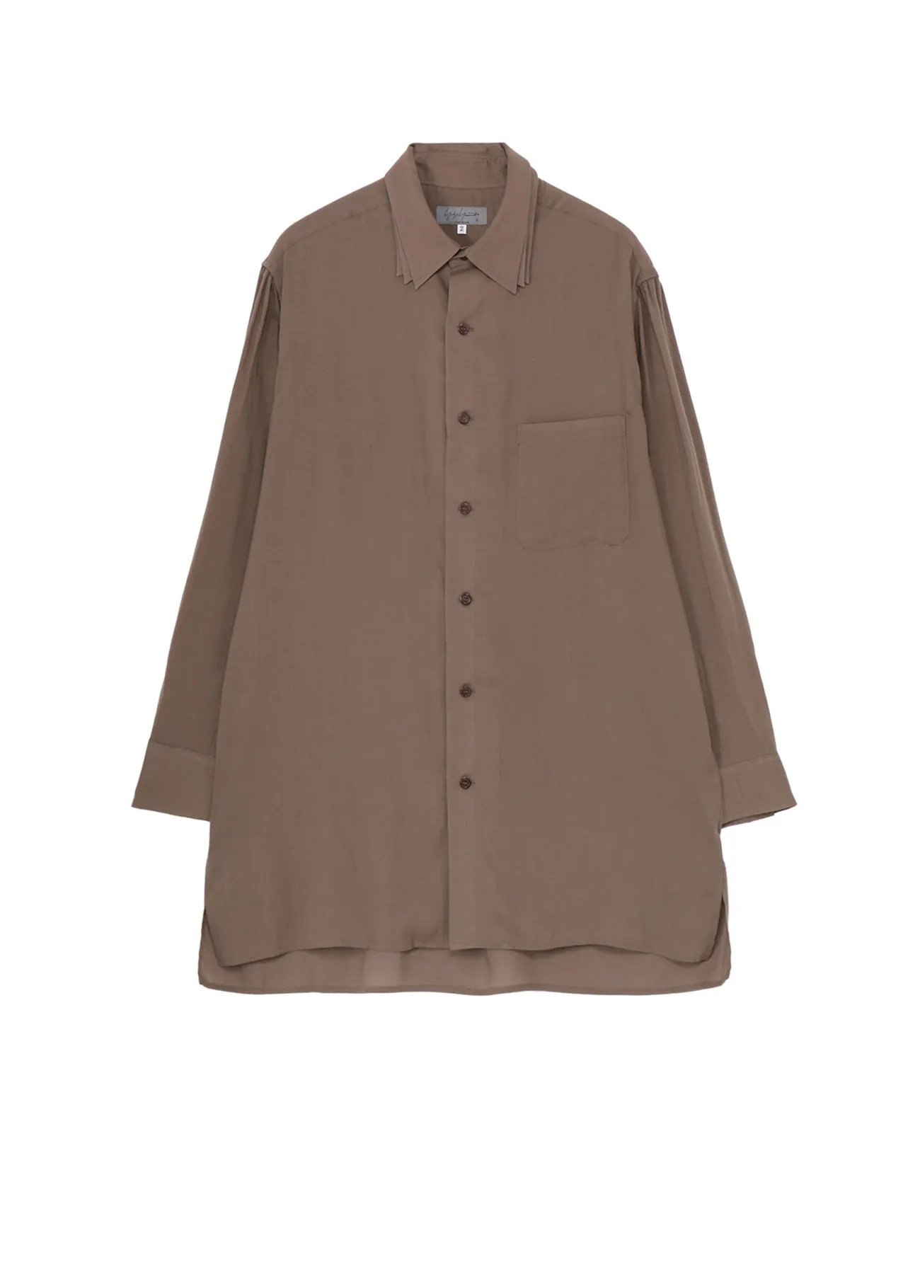 Warm Layers CELLLOSE LAWN 3COLLAR SLEEVE GATHER BLOUSE