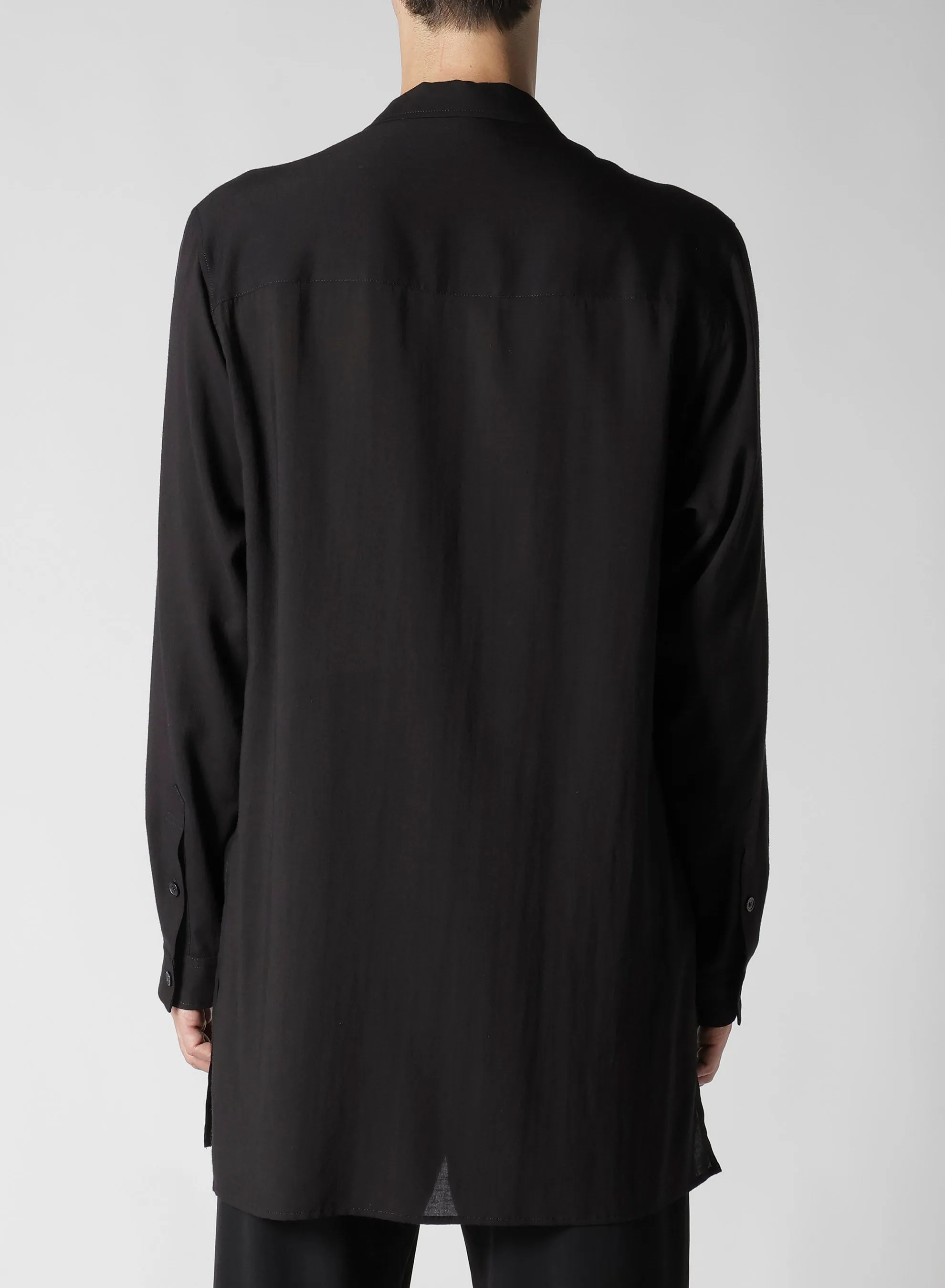 CELLLOSE LAWN OPEN COLLAR BLOUSE Stylish Appearance Anti-static