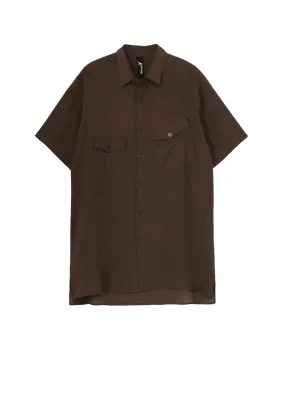 CELLULOSE LAWN DOUBLE COLLAR SLANTED POCKET SHIRT Button front Seasonal Collection