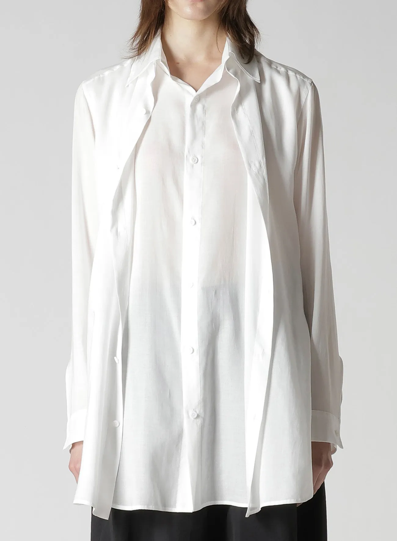 CELLULOSE LAWN F DOUBLE LAYERED BLOUSE Designer Touch