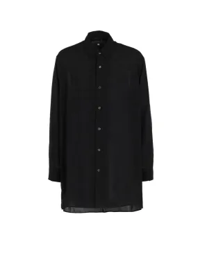 Thermal Regulation Fabric Night Out CELLULOSE LAWN LAYERED COLLAR SHIRT