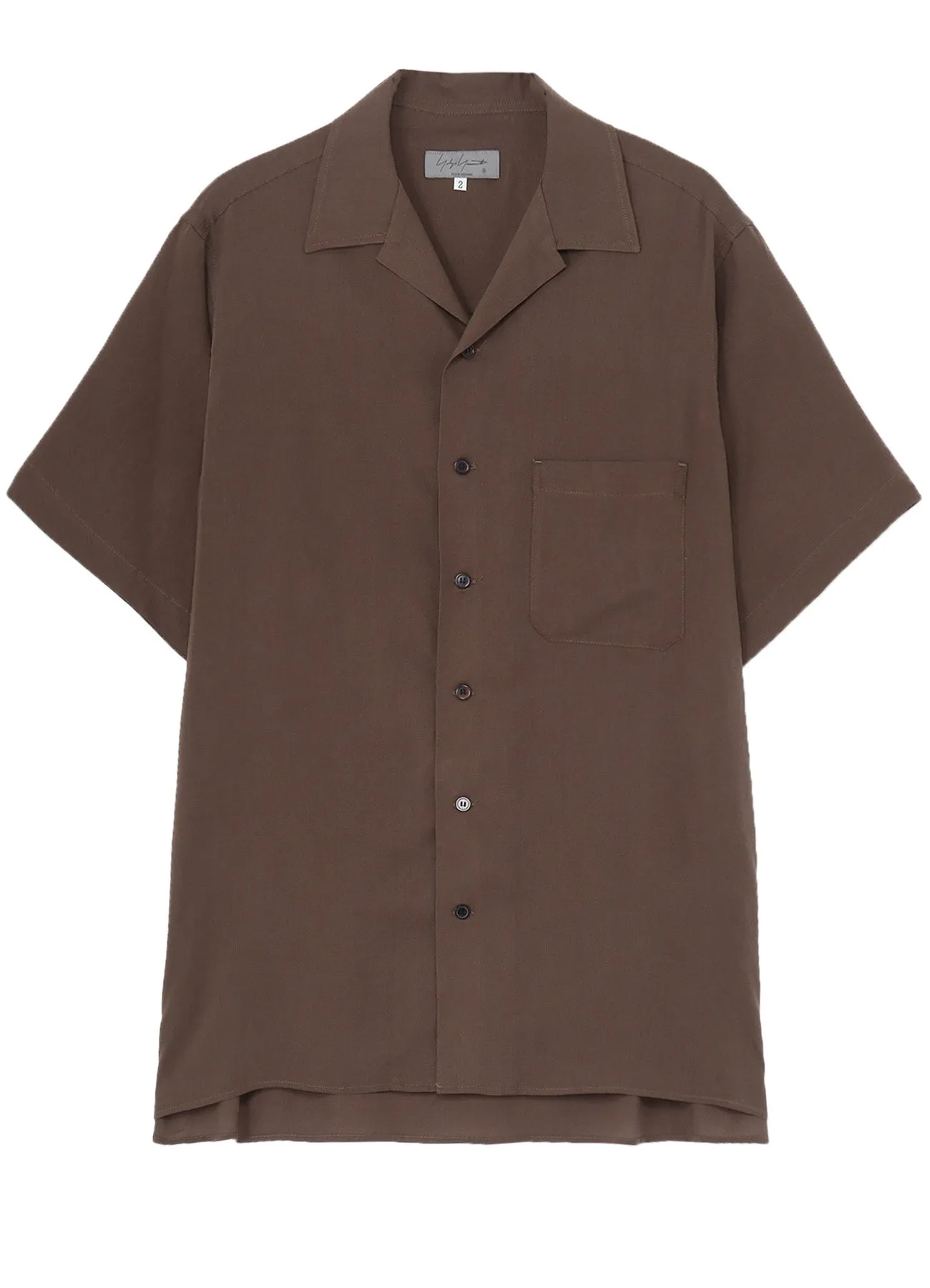 natural fiber CELLULOSE LAWN OPEN COLLAR HALF SLEEVE SHIRT