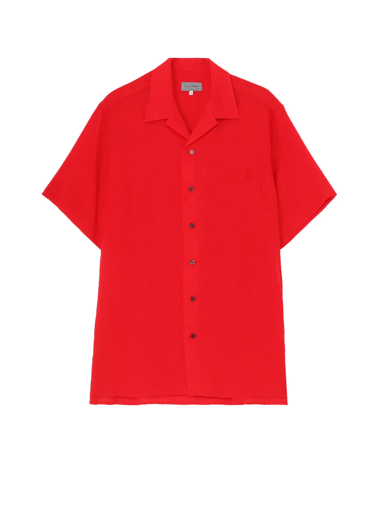 Contemporary Design CELLULOSE LAWN OPEN COLLAR HALF SLEEVE SHIRT