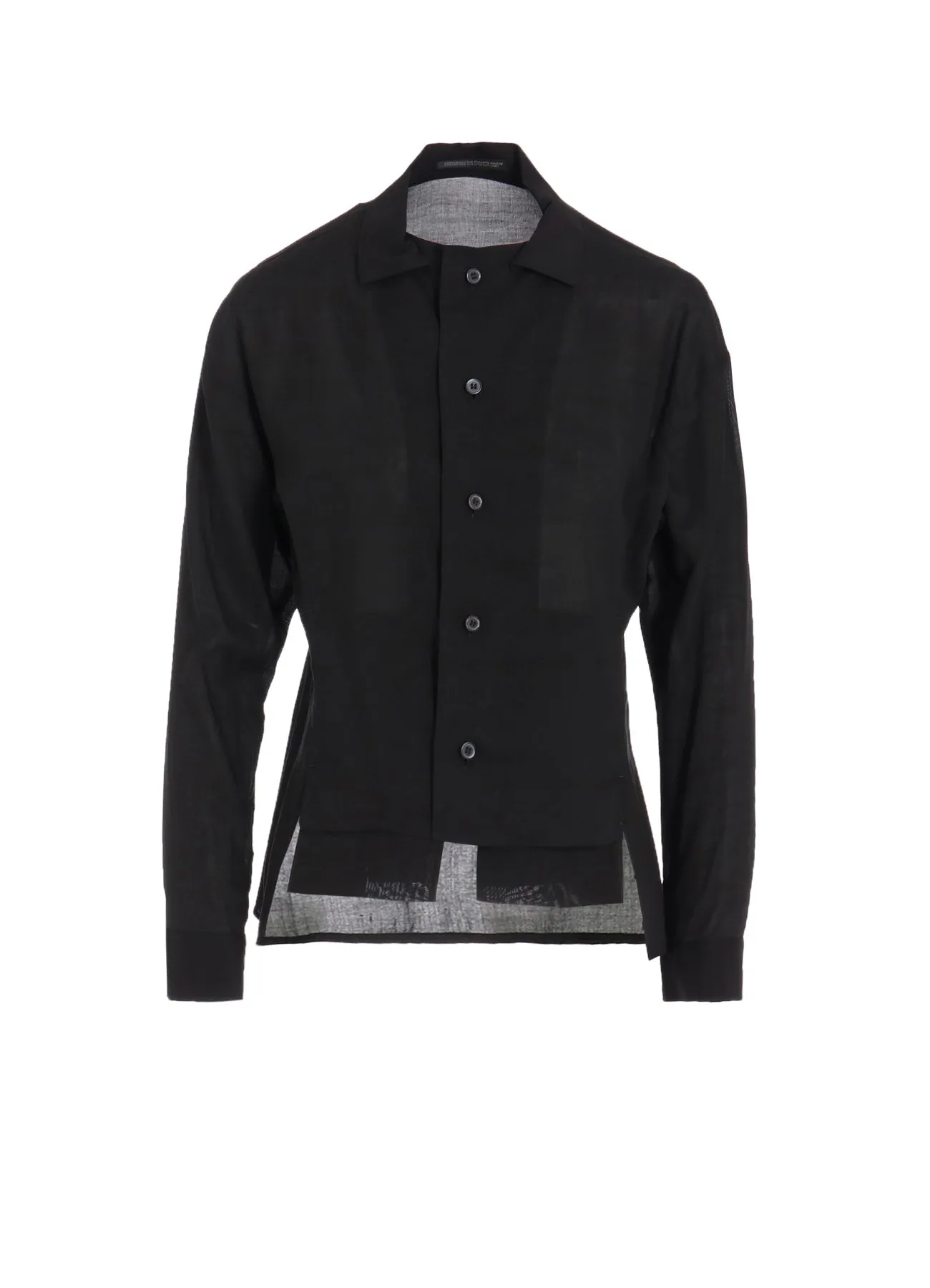 Mature appeal CELLULOSE LAWN PANELED SHORT BLOUSE