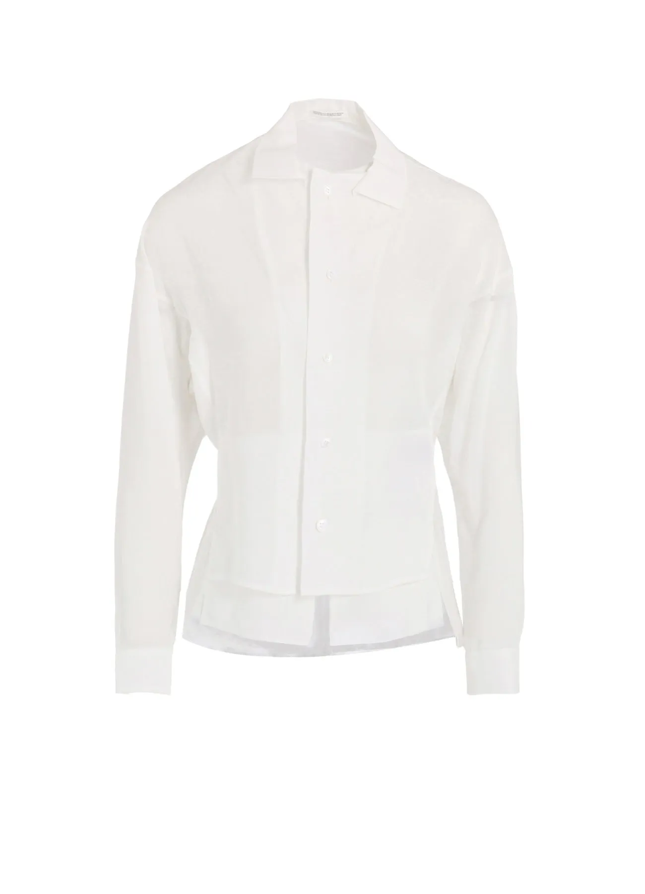 CELLULOSE LAWN PANELED SHORT BLOUSE Lakeside Relaxation Advanced Moisture Management