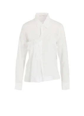 CELLULOSE LAWN R FRONT PINTUCK BLOUSE Adjustable Hem Team Building