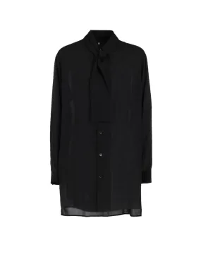 CELLULOSE LAWN SHIRT WITH SHAWL Gender Neutral All-Ages Fit