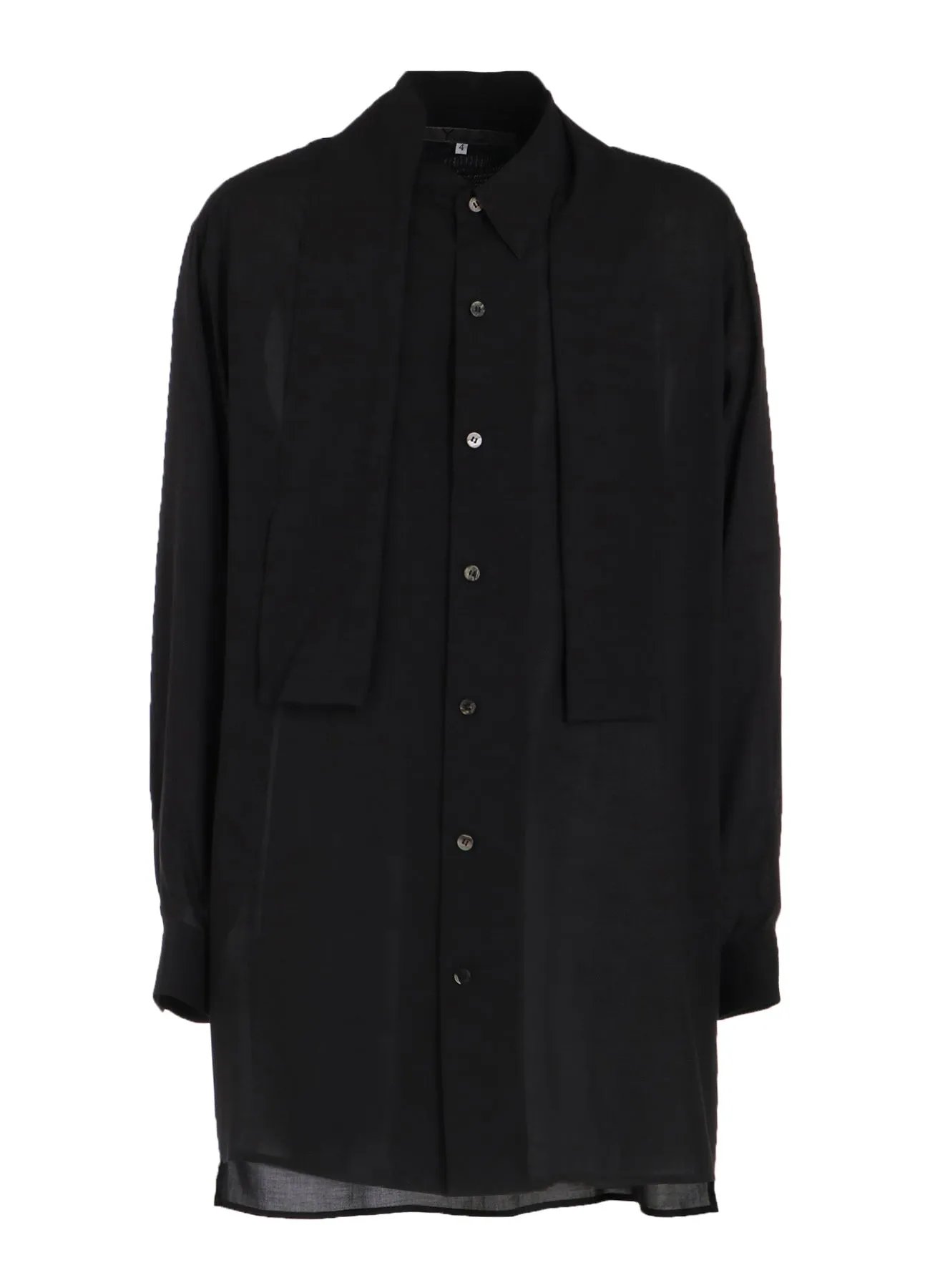 Flexible Knit CELLULOSE LAWN SHIRT WITH SHAWL