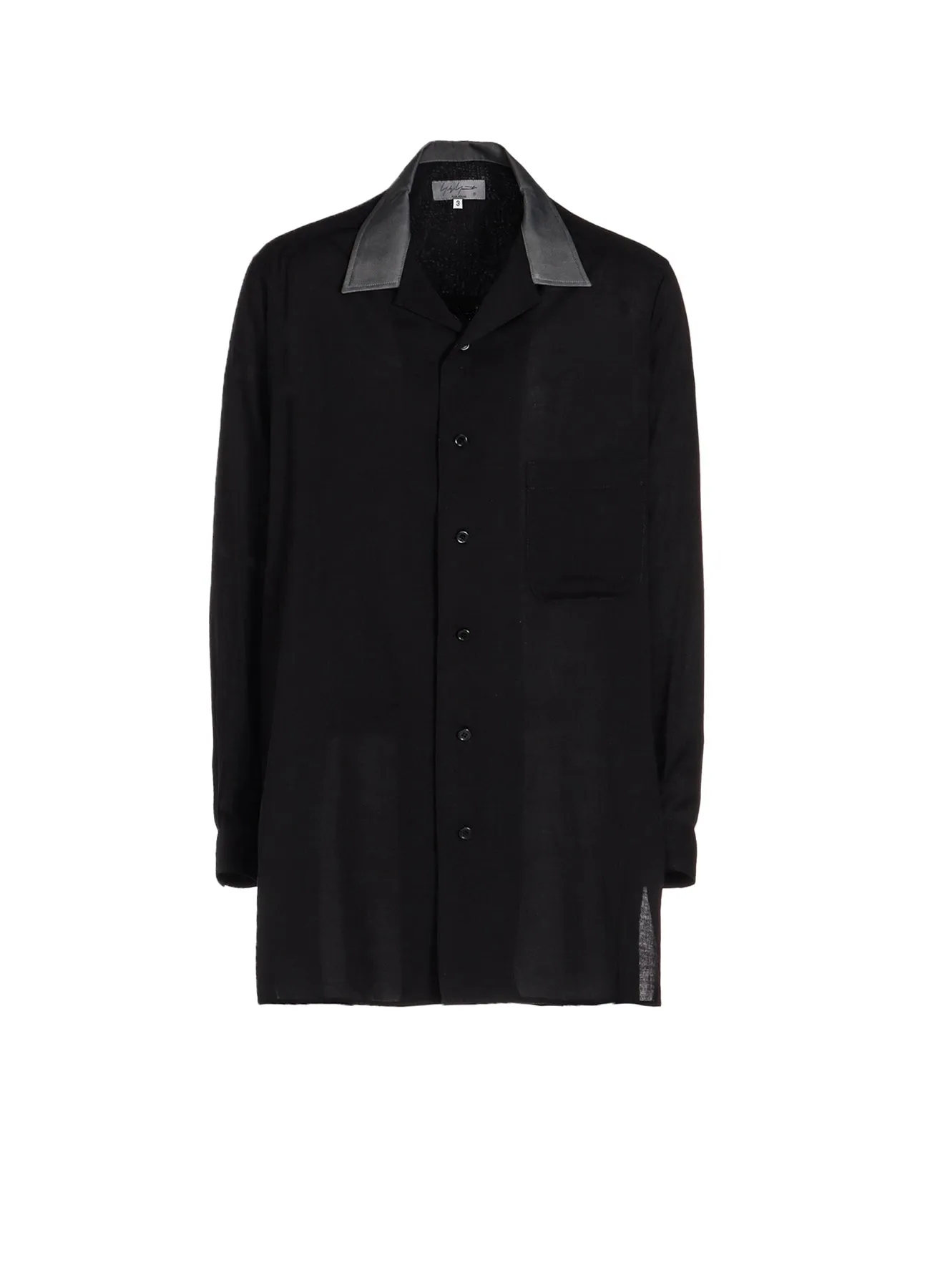 CELLULOSE LOAN OPEN COLLAR B W/ DIFFERNT FABRIC Anti Pilling Surface