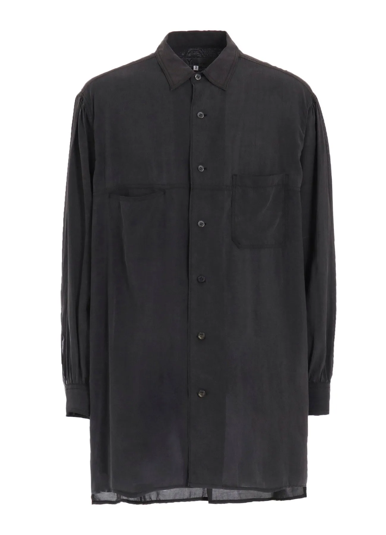 CELLULOSE OZONE SHIRT WITH CHAIN STITCH No Slip Shoulder Grips