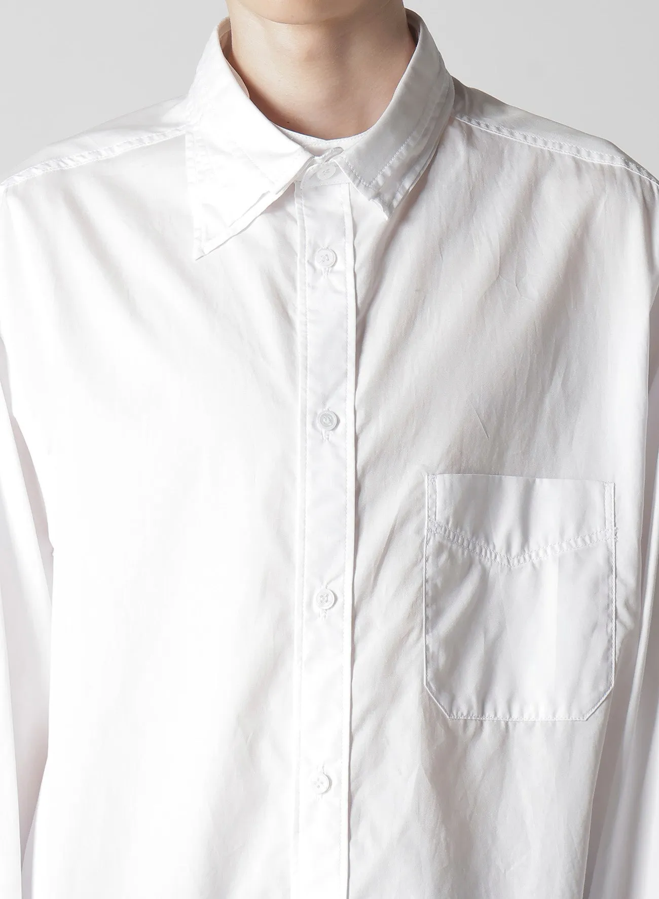 Cooling Core Technology Double Needle Hemming CHAIN STITCH BROAD SPARE TRIPLE COLLAR BLOUSE