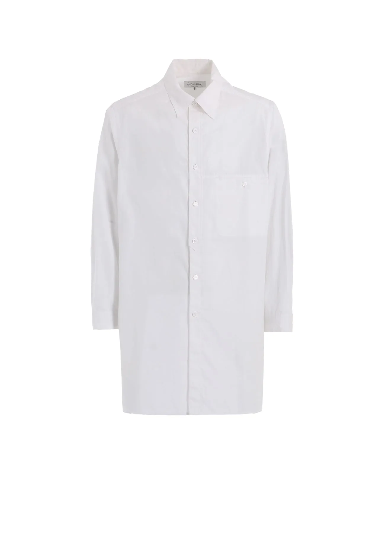 CHAIN STITCH ROUND HEM BLOUSE Multi Functional Pockets Rugged Style