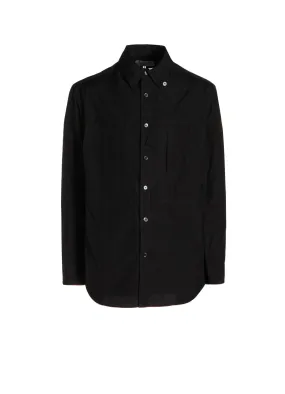 CHAIN STITCH STRING COLLAR BLOUSE V-neck style