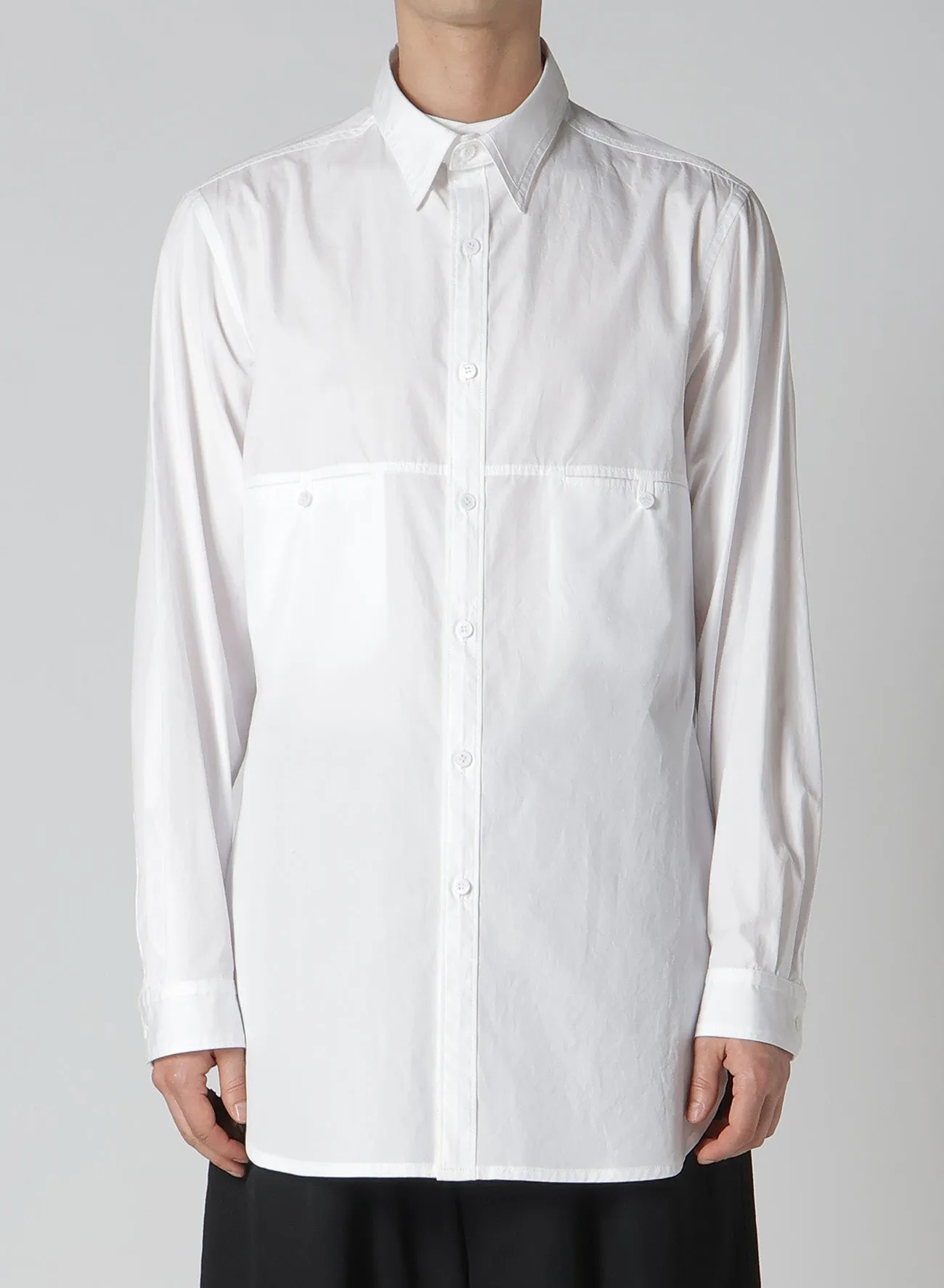 Seasonal Trend CHAIN STITCHING HEM FACING BLOUSE