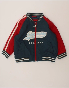CHAMPION Baby Boys Bomber Jacket 12-18 Months Navy Blue Colourblock Product Comfort Focused Design
