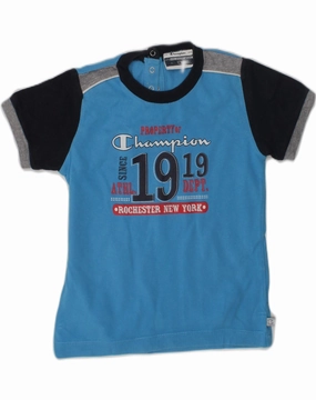 Festival Fashion Tall Option CHAMPION Baby Boys Graphic T-Shirt Top 12-18 Months Medium Blue