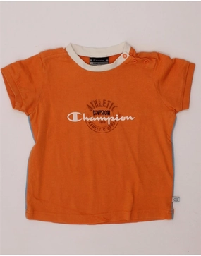 Lounge Comfort CHAMPION Baby Boys Graphic T-Shirt Top 18-24 Months Orange Cotton