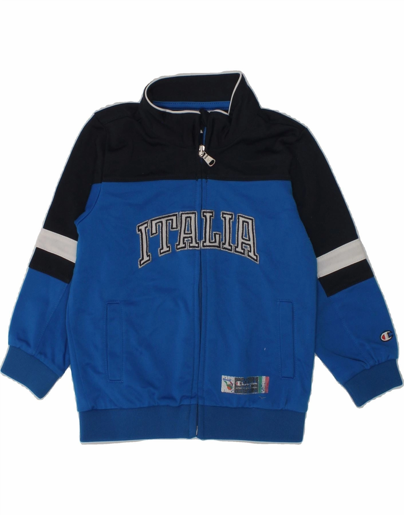 Package Secure Storage Compartments CHAMPION Baby Boys Graphic Tracksuit Top Jacket 12-18 Months Blue