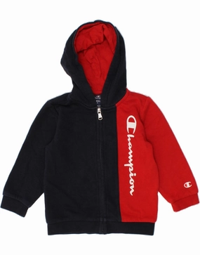 Minimalist Stitching Cold Season CHAMPION Baby Boys Graphic Zip Hoodie Sweater 9-12 Months Small Navy Blue