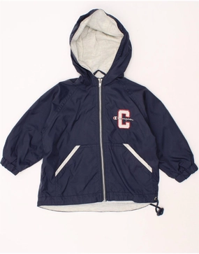 Fashion Shield CHAMPION Baby Boys Hooded Windbreaker Jacket 9-12 Months Navy Blue