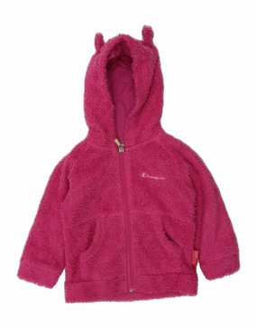 Machine-washable CHAMPION Baby Girls Hooded Fleece Jacket 12-18 Months Medium Pink
