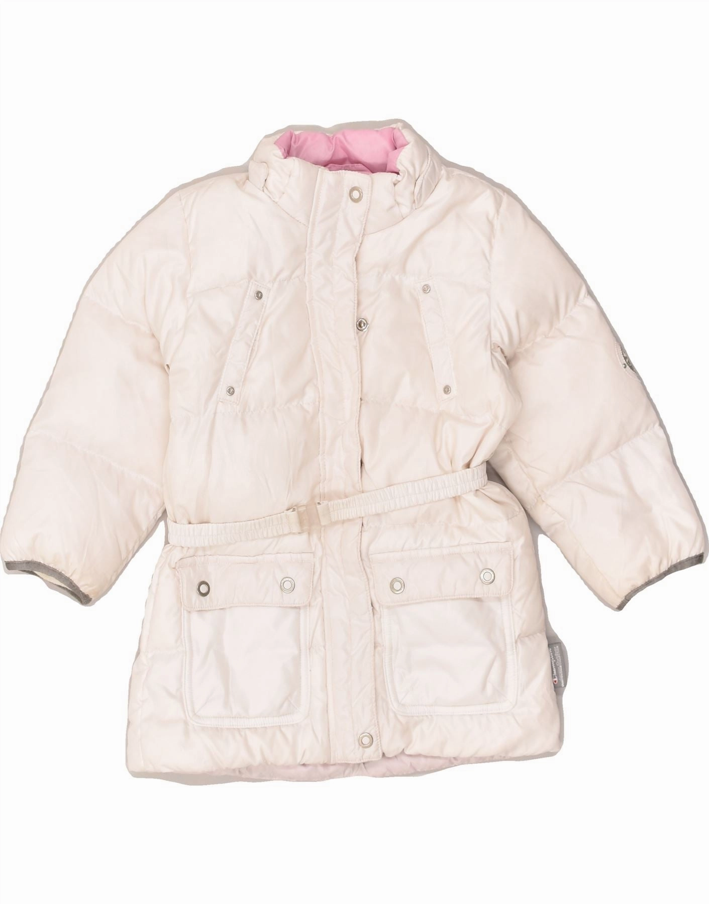 CHAMPION Baby Girls Padded Coat 12-18 Months White Polyester Exclusive
