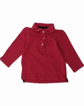 CHAPS Baby Girls Long Sleeve Polo Shirt 18-24 Months Pink Cotton Unmatched comfort Smooth zipper closure