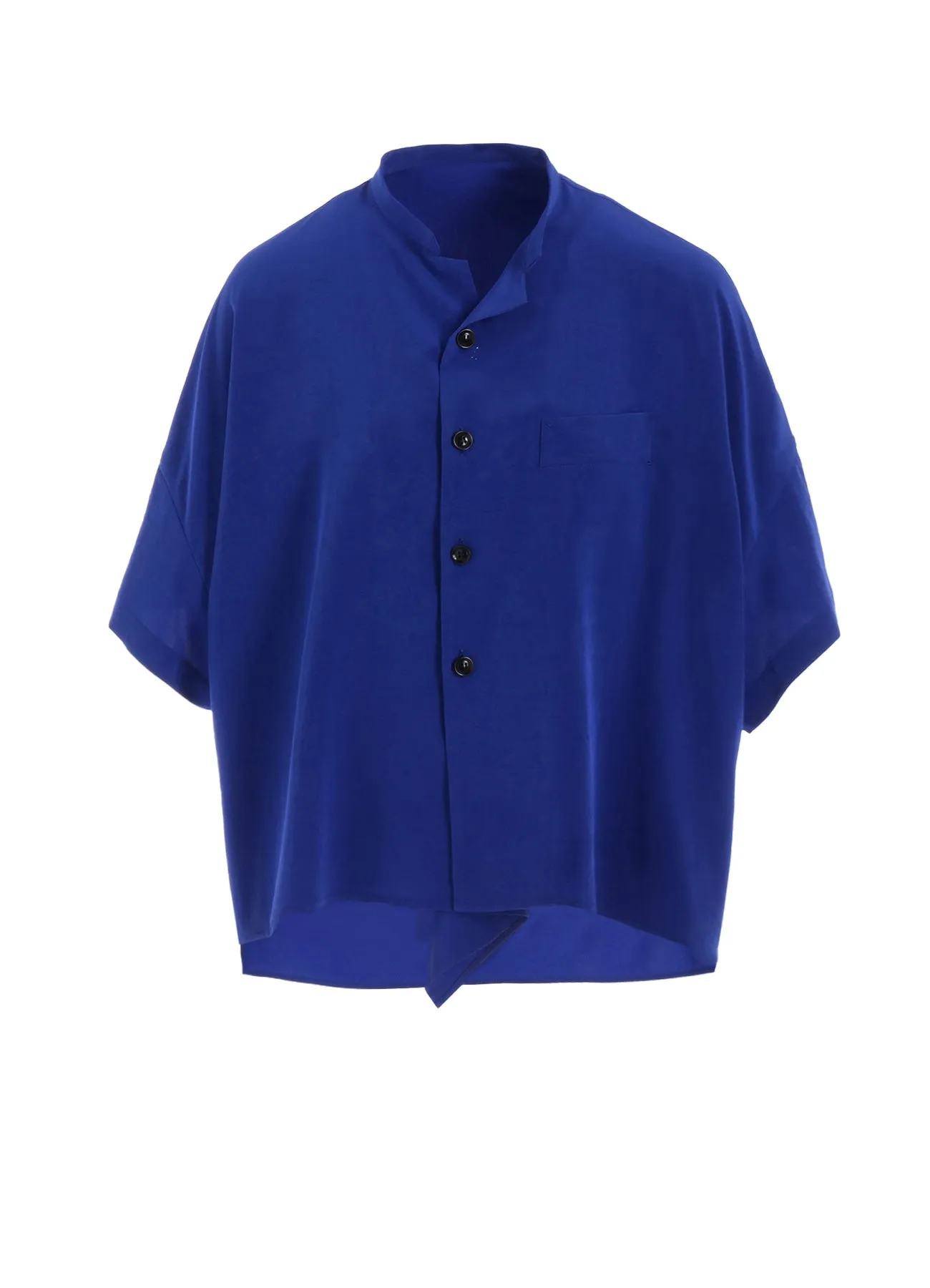 CREPE de CHINE HALF SLEEVE BOX SHIRT Thermal regulation Unstructured Shoulder