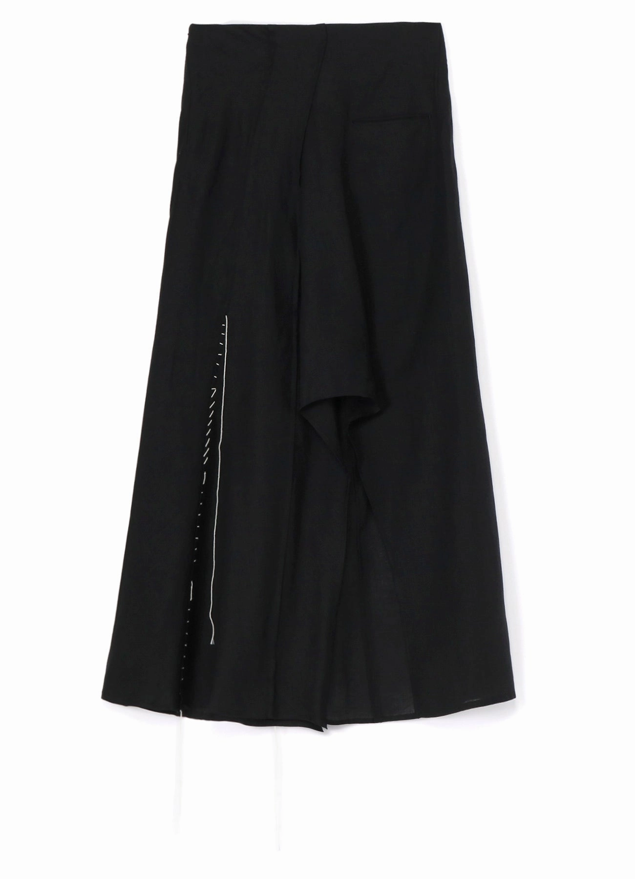 Practical work-to-play piece LINEN CLOTH L ROUND HEM SKIRT