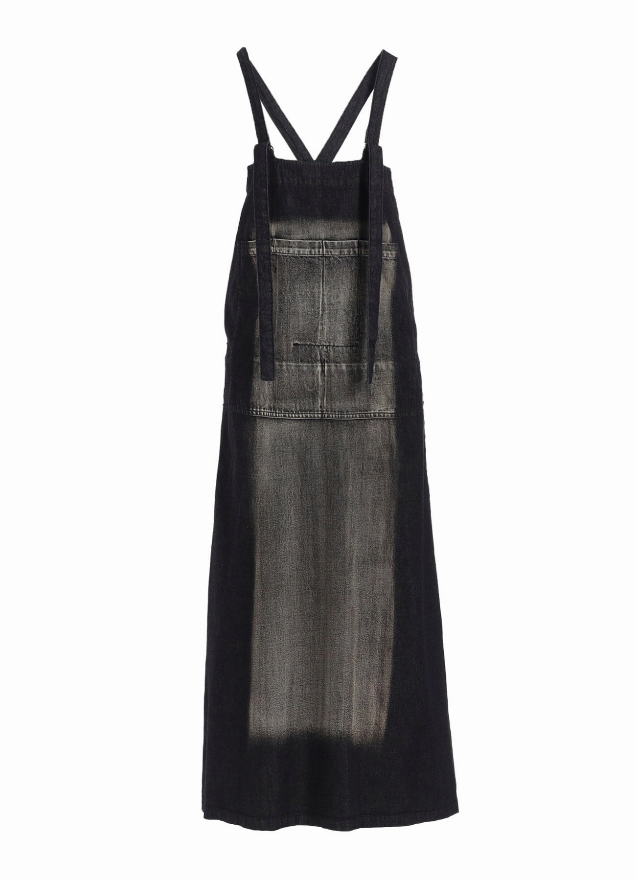 SPOTTED DENIM SALOPETTE SKIRT Comfortable outdoor wear Soft Motion