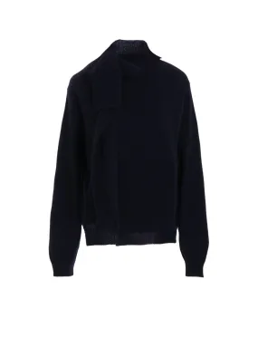 PLAIN WEAVE DRAPE DETAIL HIGN NECK PO Home Layer Modern Look