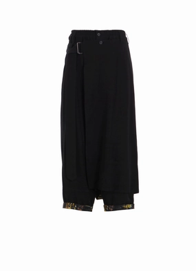 ReflectiveAccentDetails Elastic Fit HIDDEN YELLOW INKGLEN WRAP PANTS