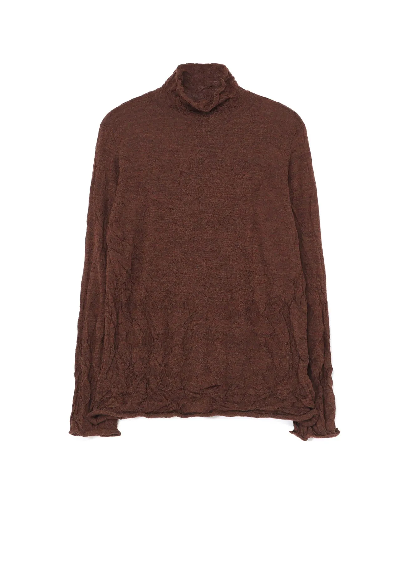 WOOL WRINKLE TURTLENECK Relaxed Cut Eco Friendly Dye