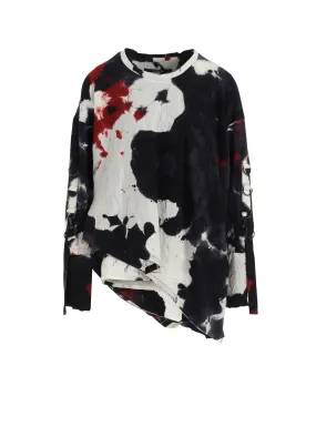 CHUSEN DYED VIYELLA BLOUSE WITH D-RINGS Asymmetrical Cut