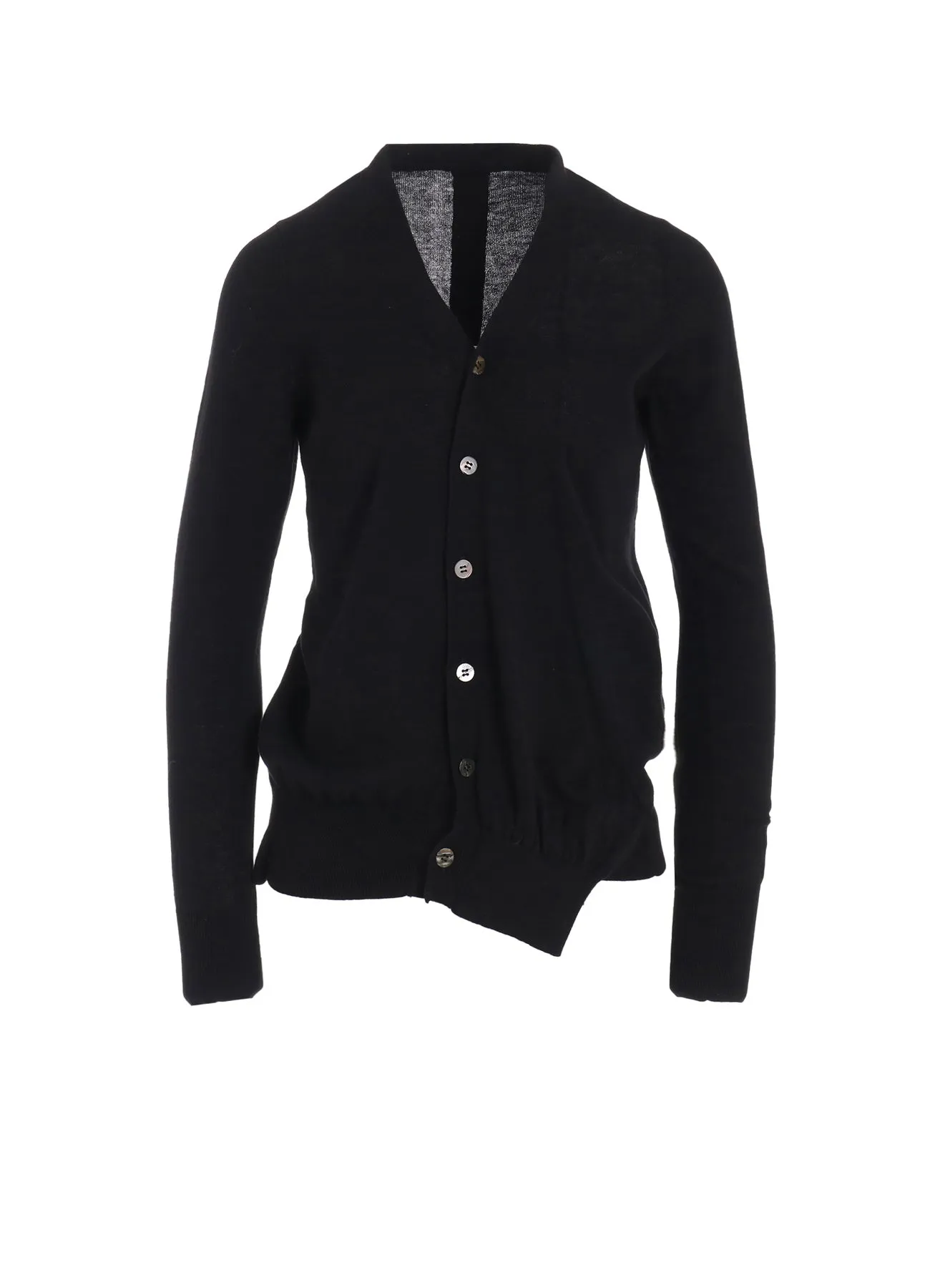 COYARN 32/2 R-14G V NECK CARDIGAN Eco Conscious Manufacturing Bonded Seam Reinforcement