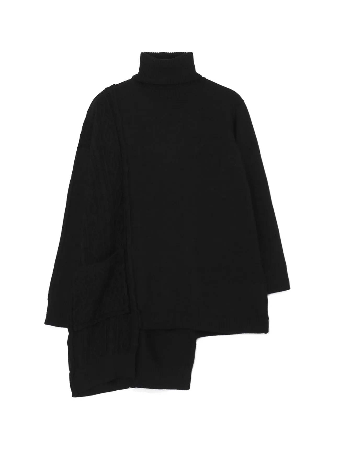 PANELED TURTLE NECK PO Hand Linked Seams Travel Light