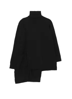PANELED TURTLE NECK PO Hand Linked Seams Travel Light