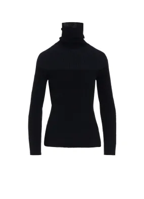 Water Repellent Treatment STANDARD WOOL WOSHABLE PLAIN STITCH SIDE TUETLE SHORT TURTLE KNITWEAR