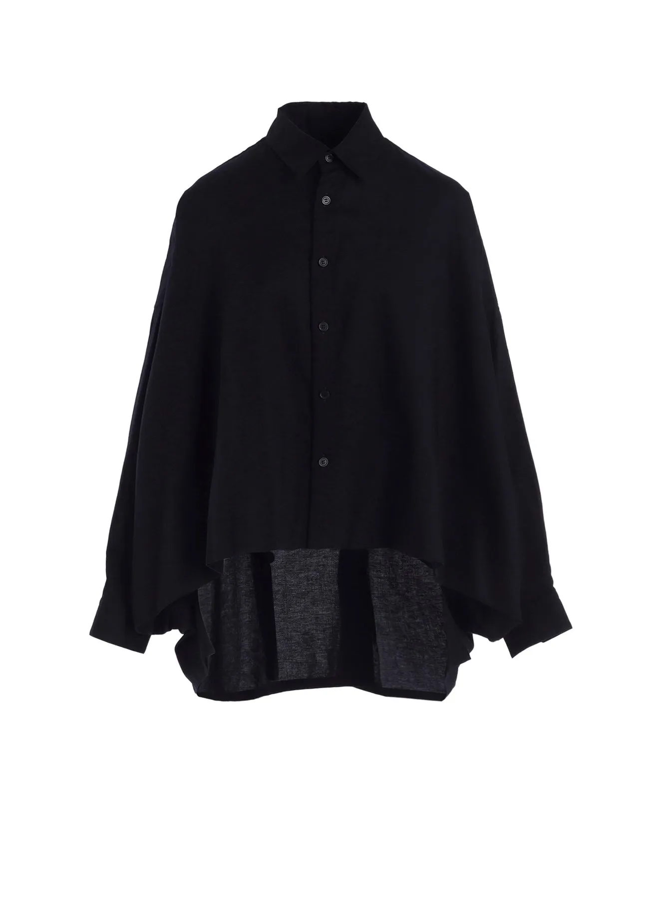 Minimalist Closure [Y's BORN PRODUCT] THIN COTTON TWILL DOUBLE FRONT BIG BLOUSE