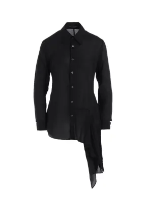 Smooth zipper closure Premium Finish CELLULOSE LAWN L DRAPED BLOUSE