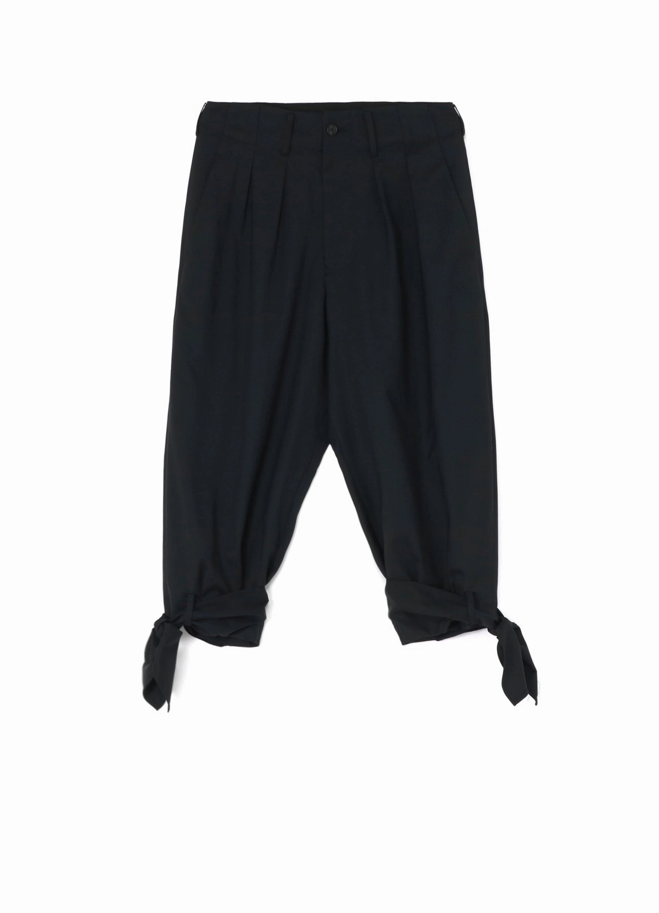 T/W GABARDINE 2-TUCK PANTS WITH HEM TIES tailored look Casual Fit