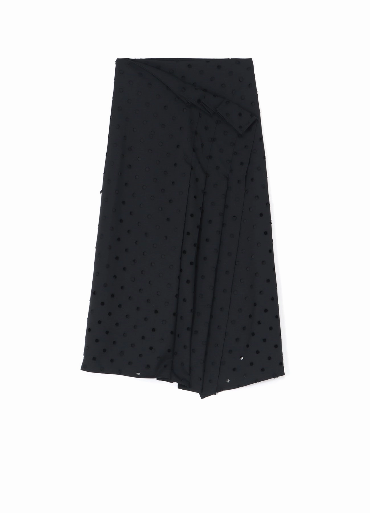 All Inclusive Hidden-Pocket WOOL/POLYESTER GABARDINE PLEATED WRAP SKIRT