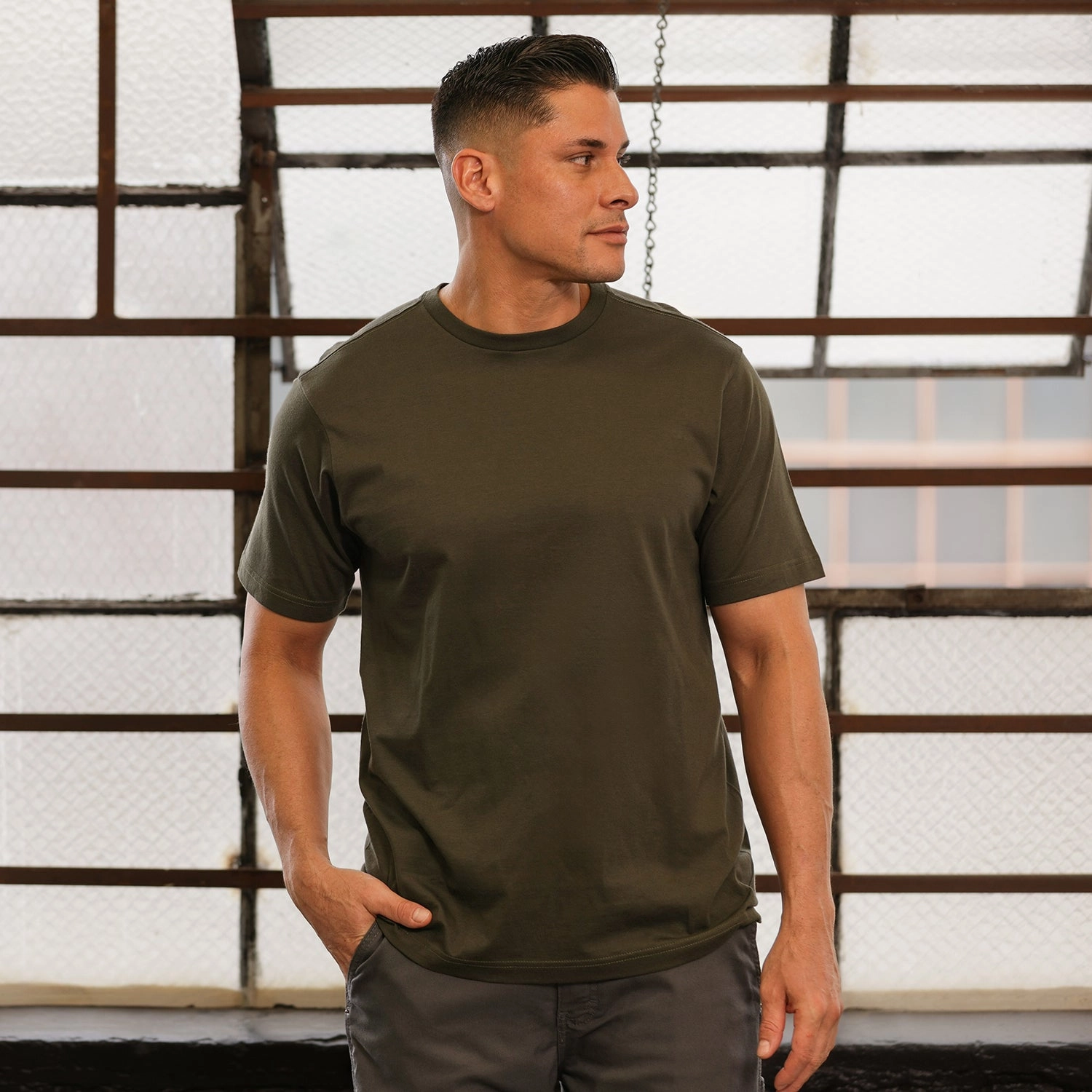 Classic Crew Tee - Mens Wicking Interlock Knit Quick-Drying Shirt