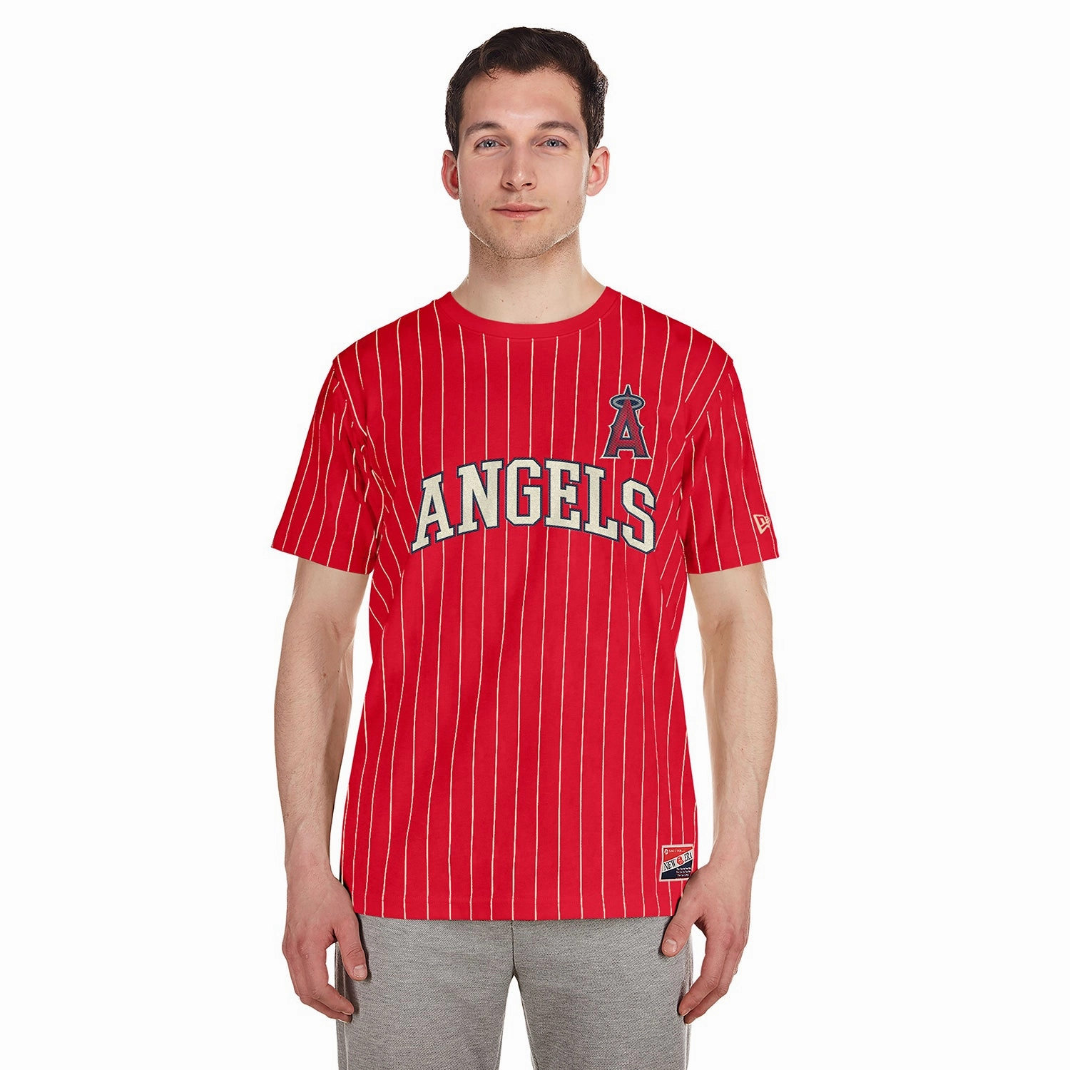 Angels Chrome Pinstripe Tee - Mens anniversary