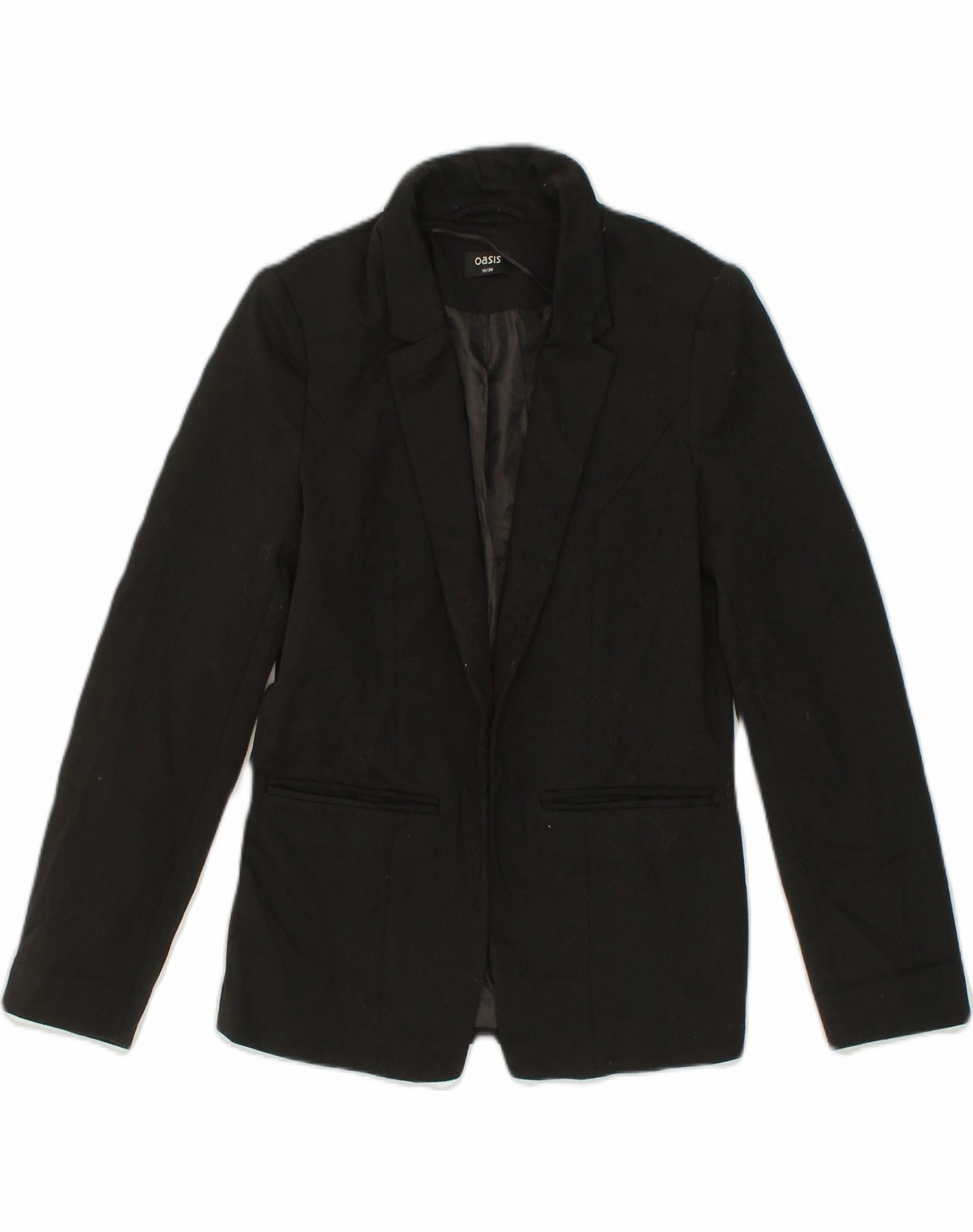 Premium Layer OASIS Womens Blazer Jacket UK 10 Small Black Polyester