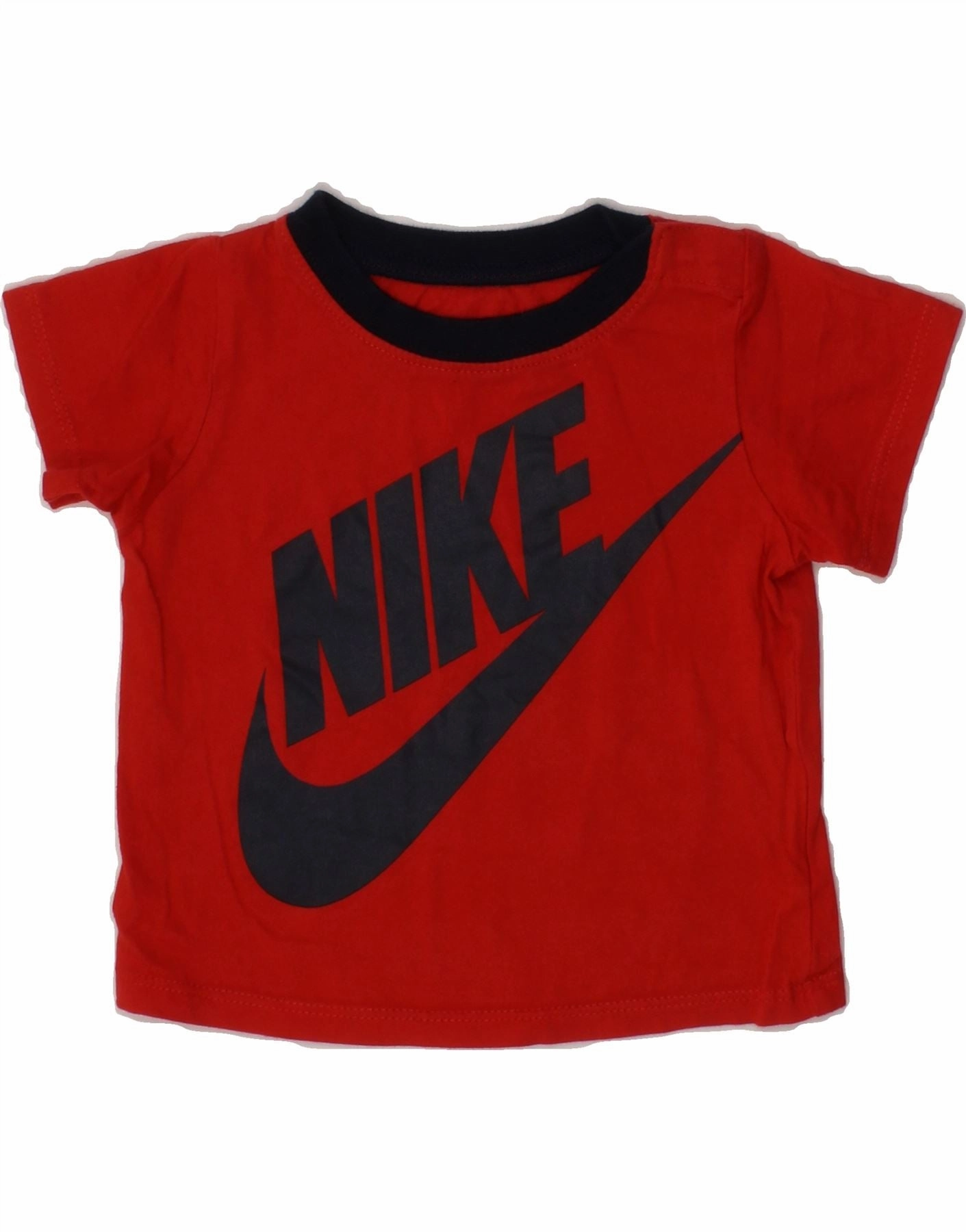 NIKE Baby Boys Graphic T-Shirt Top 3-6 Months Red Fall Foliage Wardrobe Staple