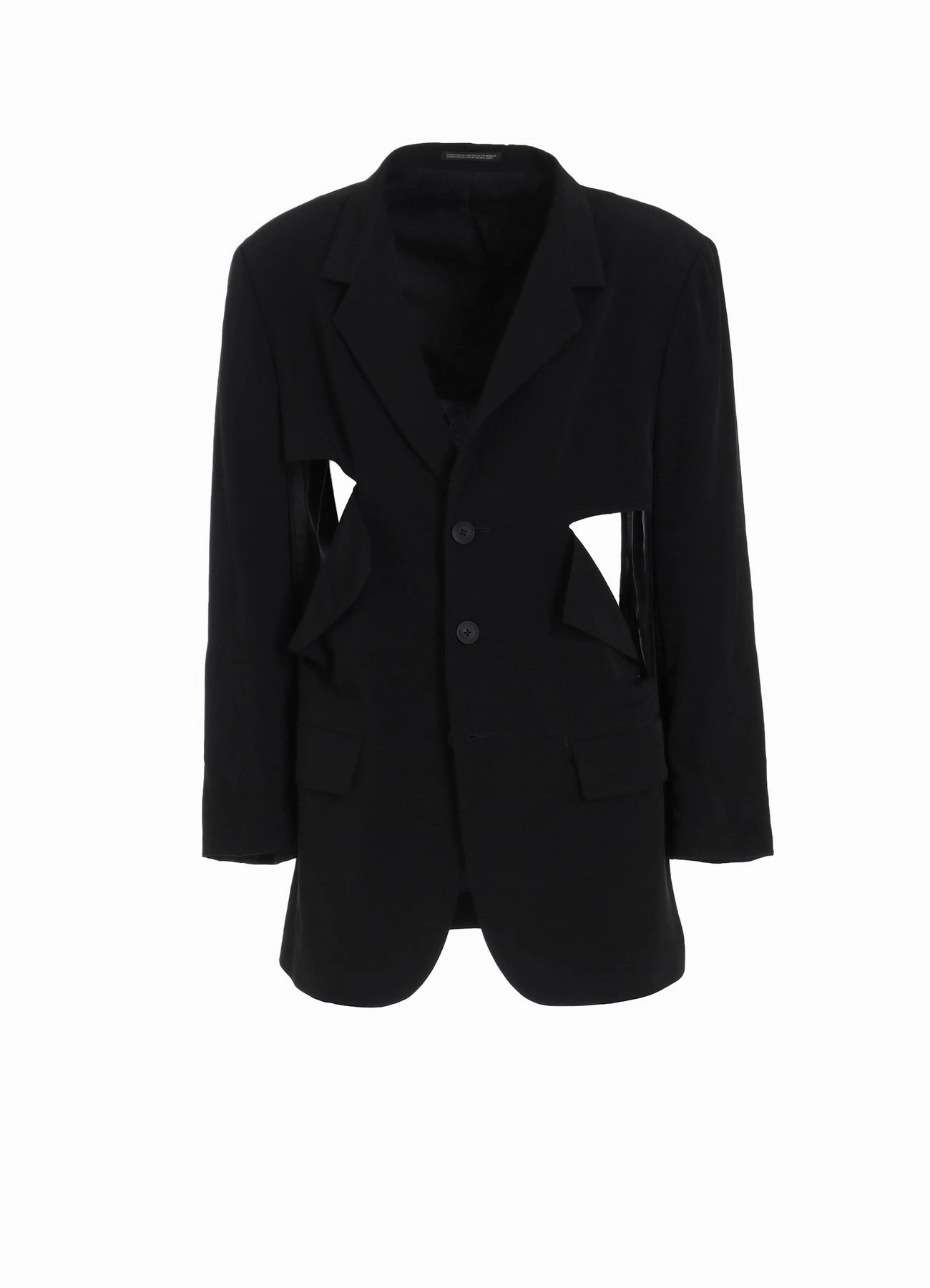 PaddedShoulders Ergonomic Design TA TUXEDO CUT-OFF OPEN JACKET