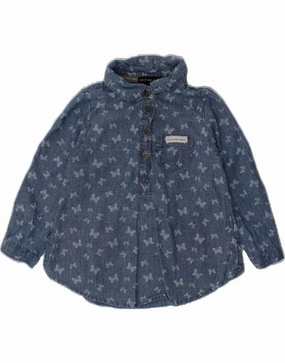 Mature appeal CALVIN KLEIN JEANS Baby Girls Pullover Shirt 12-18 Months Blue Floral