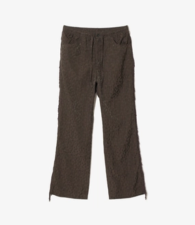 Fringe String Pant ?C Brown Leopard Jacquard Rayon LowProfileWaistband Essential Comfort Wear